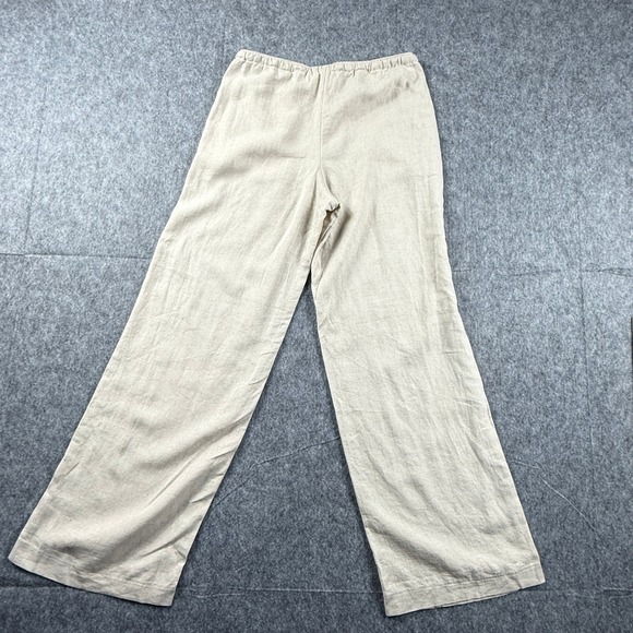 Hollister Womens XS Linen Blend Pants Pull On Baggy Wide Leg Beige 356F2681 - Picture 9 of 10